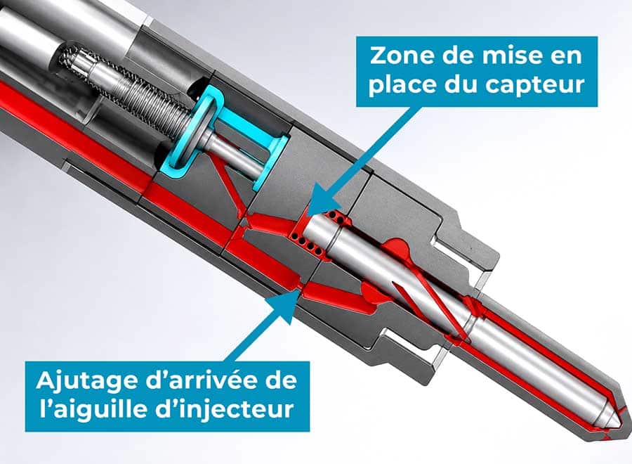 capteur capacitif zone mesure deplacement aiguille injecteur automobile