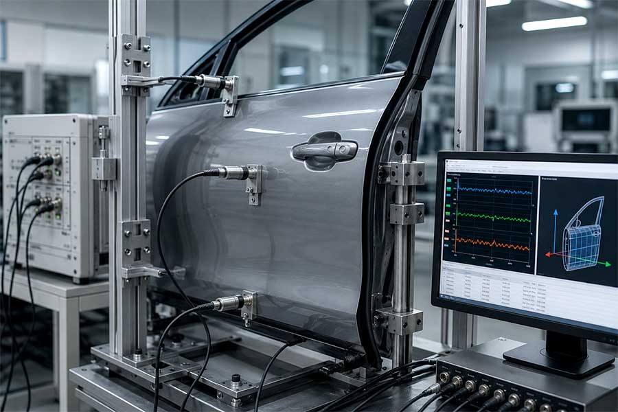 mesure capacitive deplacement elements carrosserie automobile